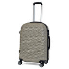 ABS Piramit Canyon Serisi Valiz, Bej - Orta Boy