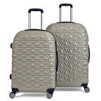 ABS Piramit Canyon Serisi Valiz, Bej - Orta Boy&Büyük Boy