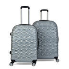 ABS Piramit Canyon Serisi Valiz, Gri - Orta Boy&Büyük Boy