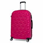 ABS Piramit Canyon Serisi Valiz, Fuşya - Büyük Boy