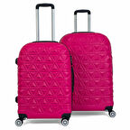 ABS Piramit Canyon Serisi Valiz, Fuşya - Orta Boy&Büyük Boy