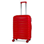 Karbon PP Horizon Serisi Kırılmaz Valiz, Kırmızı - Orta Boy