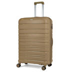 Karbon PP Horizon Serisi Kırılmaz Valiz, Gold - Büyük Boy