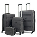 Lucas Polipropilen Kırılmaz Valiz Seti, 4'lü Set