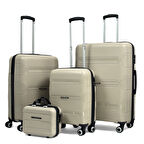 Lucas Polipropilen Kırılmaz Valiz Seti, 4'lü Set