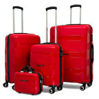 Lucas Polipropilen Kırılmaz Valiz Seti, 4'lü Set