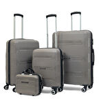 Lucas Polipropilen Kırılmaz Valiz Seti, 4'lü Set