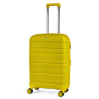 Karbon PP Horizon Serisi Kırılmaz Valiz, Sarı - Orta Boy