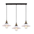 RYS Tasarım Retro Metal Beyaz Sıralı Sarkıt Avize Genişlik:60cm