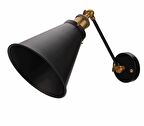 Rsylight Retro Metal Eskitme Salon - Yatak Odası Duvar Gold - Siyah Aplik 