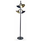 Retro Siyah Metal Rustik 4 Lü Mafsallı Hareketli Başlıklar Köşe Lambası Lambader 