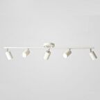 Rsylight Metal Modern 5 Li Beyaz Led Spot Hareketli Avize Beyaz Ampullü