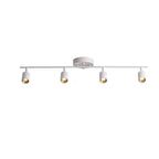 Rsylight Metal Modern 4 Lü Beyaz Led Spot Hareketli Avize Beyaz Ampullü