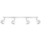 Rsylight Retro Beyaz 180 Derece Hareketli Modern Spor 4 Lü Led Spot Avize Günışığı Ampullü