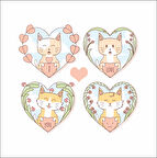 I love You kedi Sticker