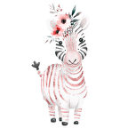 Pembe Zebra Duvar Stickerı