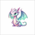 Sevimli Ejder Sticker 3