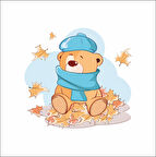 Sonbahar Ayıcık Sticker