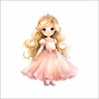 Pembe Masal Prensesi Duvar Stickerı