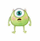 Mike Wazowski Komik İfade Duvar Dekoru