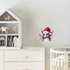 Kanatlı Noel Arkadaşı Duvar Stickerı