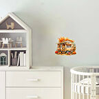 Ayıcık ve Çocuklu Sonbahar Karavanı Duvar Stickerı