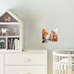 Şehir Manzaralı Sonbahar Yol Duvar Stickerı