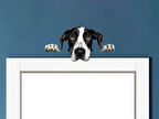 Siyah Beyaz Büyük Dane Köpek Duvar Sticker'ı