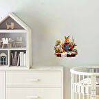 Mavi Tulumlu ve Ekose Gömlekli Tamirci Tavşan Duvar Stickerı