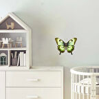 Yeşil Tonlarında Desenli Kelebek Duvar Stickerı