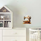 Eski Tip Dikiş Makinesi Duvar Stickerı