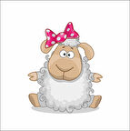 Sevimli Koyun Duvar Sticker