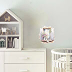 Açık Panjurlu Pencere ve Leylak Çiçekleri Duvar Stickerı