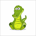 Sevimli Timsah Sticker