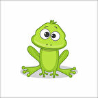 Sevimli Kurbağa Sticker