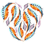 Tüylerden Oluşan Kalp Şekli