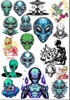Uzay Sticker Set