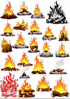 Kamp Ateşi Sticker Set