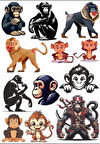 Maymun Sticker Set