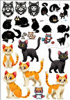Kedi Stikcer Set