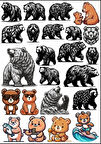 Ayı Sticker Set