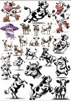 İnek ve Çiftlik Hayatı Sticker Set 2