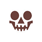 İskelet Sticker 17x17 Cm Kahverengi