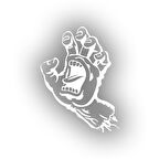 Korkunç El Sticker 17x17 Cm Beyaz