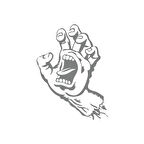 Korkunç El Sticker 17x17 Cm Gri