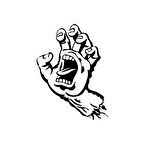 Korkunç El Sticker 17x17 Cm Siyah