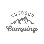 Outdoor Camping Sticker 17x17 Cm Gri