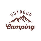 Outdoor Camping Sticker 17x17 Cm Kahverengi