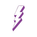 Elektirk Enerji Sticker 17x17 Cm Mor
