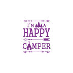 Happy Camper Sticker 17x17 Cm Mor